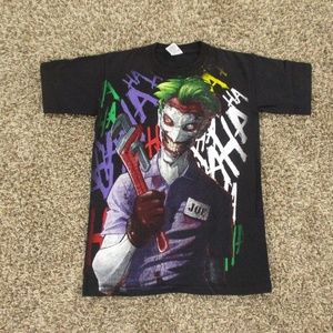 Joker Vintage Shirt Men's‎ Small Black Purple Graphic Print Movie Tee